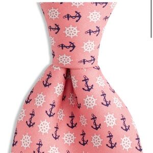 Vineyard Vines Anchor and Wheel pink tie